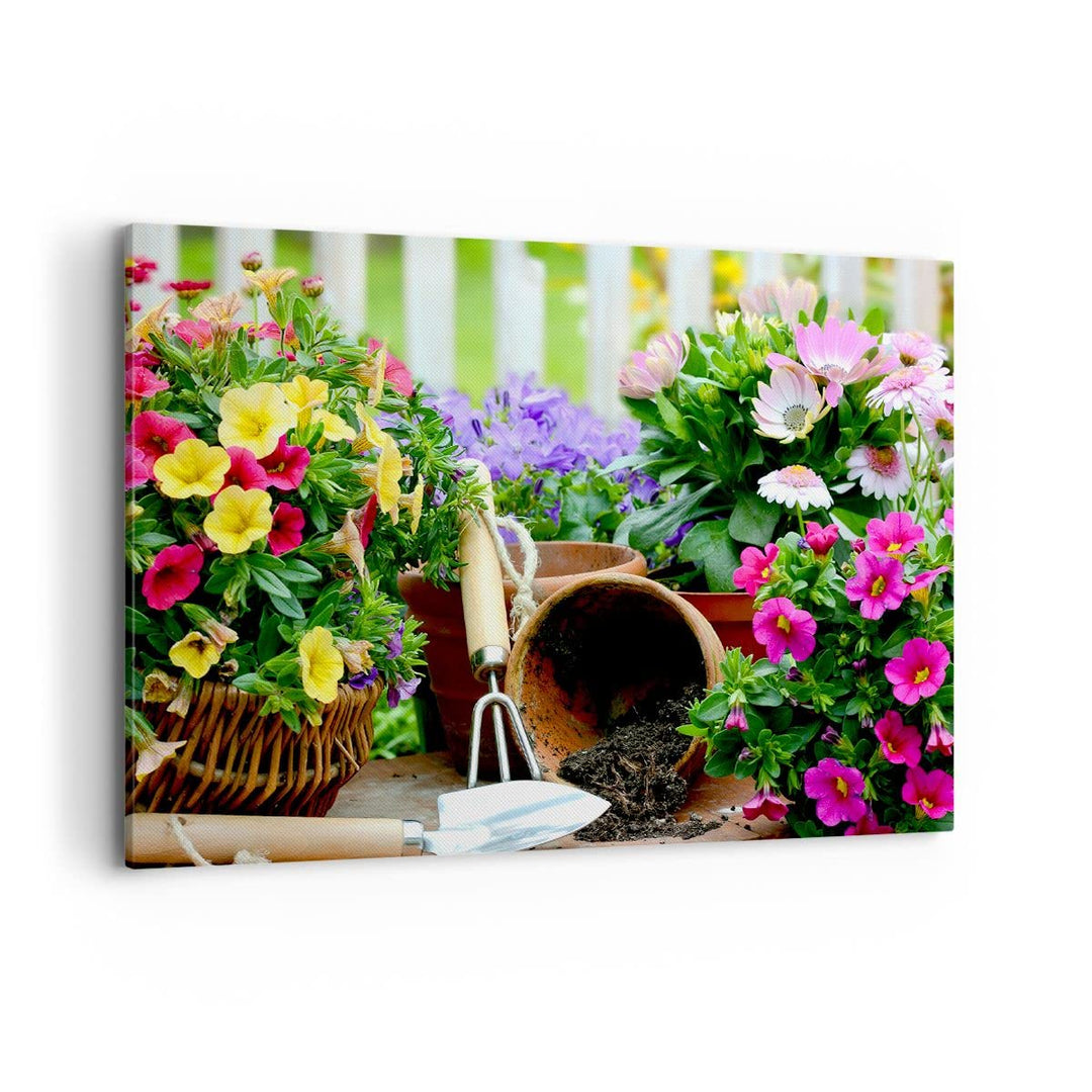 Leinwandbild Botanik Blumen 100x70cm aufhängefertig