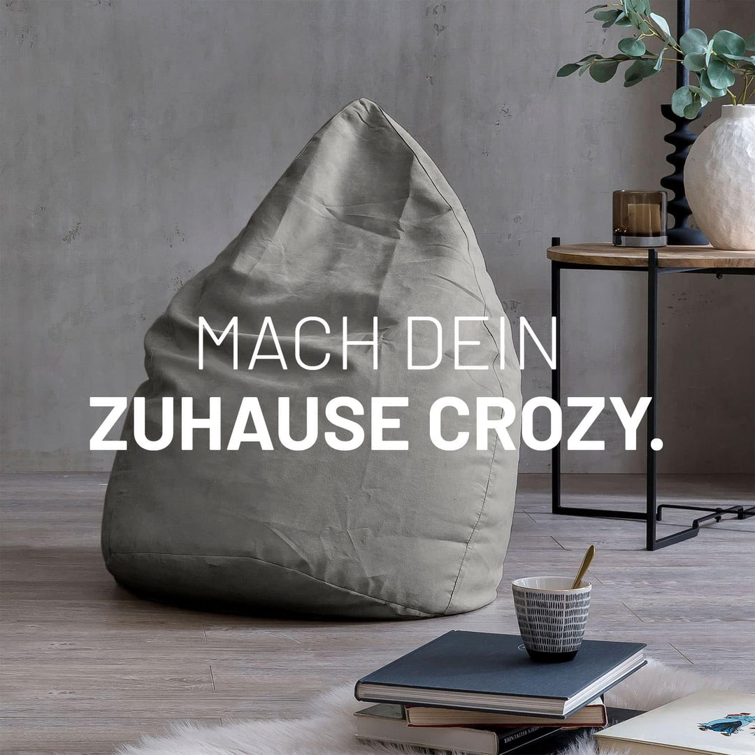 Sitzsack Microvelours 60x45cm grau für Kinder und Erwachsene - Bild 3