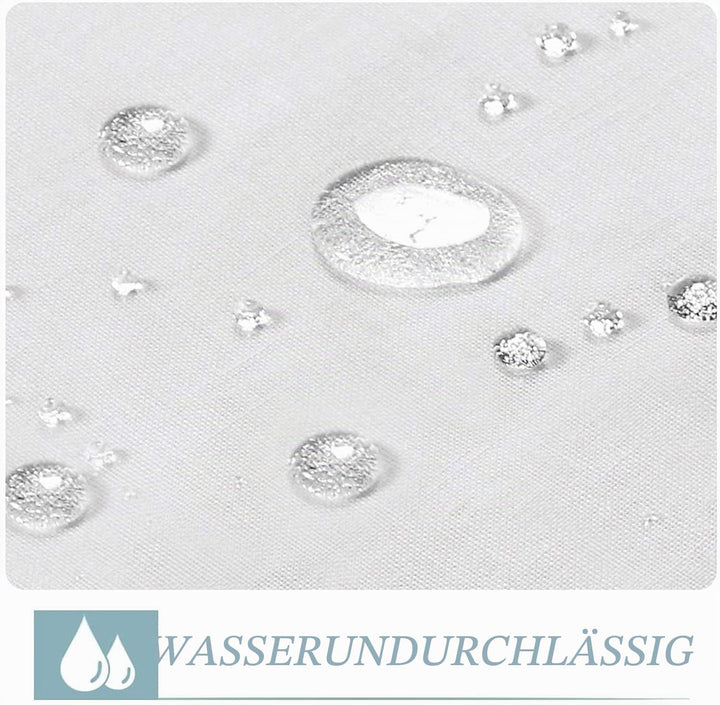 Outdoor-Vorhänge Leinen wasserdicht 132x240 cm 2er-Set Weiss - Bild 4