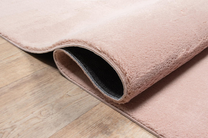 Kurzflor Teppich Felloptik Rosa waschbar 140x200 cm Wohnzimmer - Bild 6