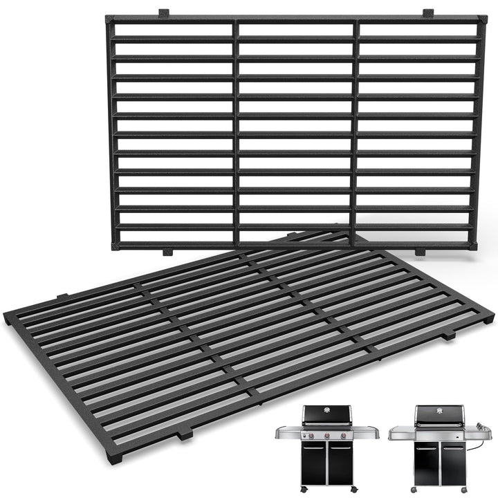 Grillrost Gusseisen 49,5x33cm für Weber Genesis 300 Serie 2er-Set