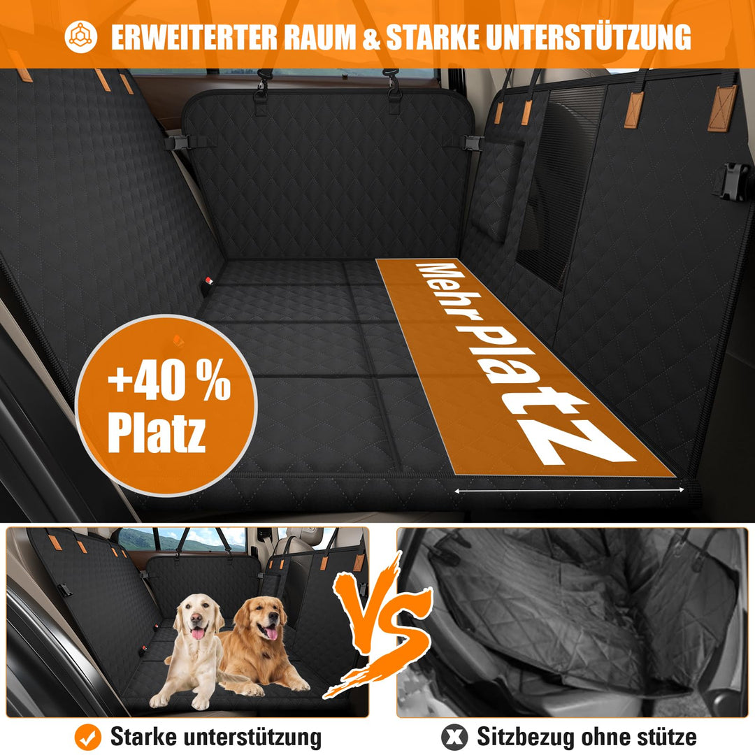 Hunde Rücksitzschutz Auto 127x62cm wasserdicht mit Hartschale - Bild 3