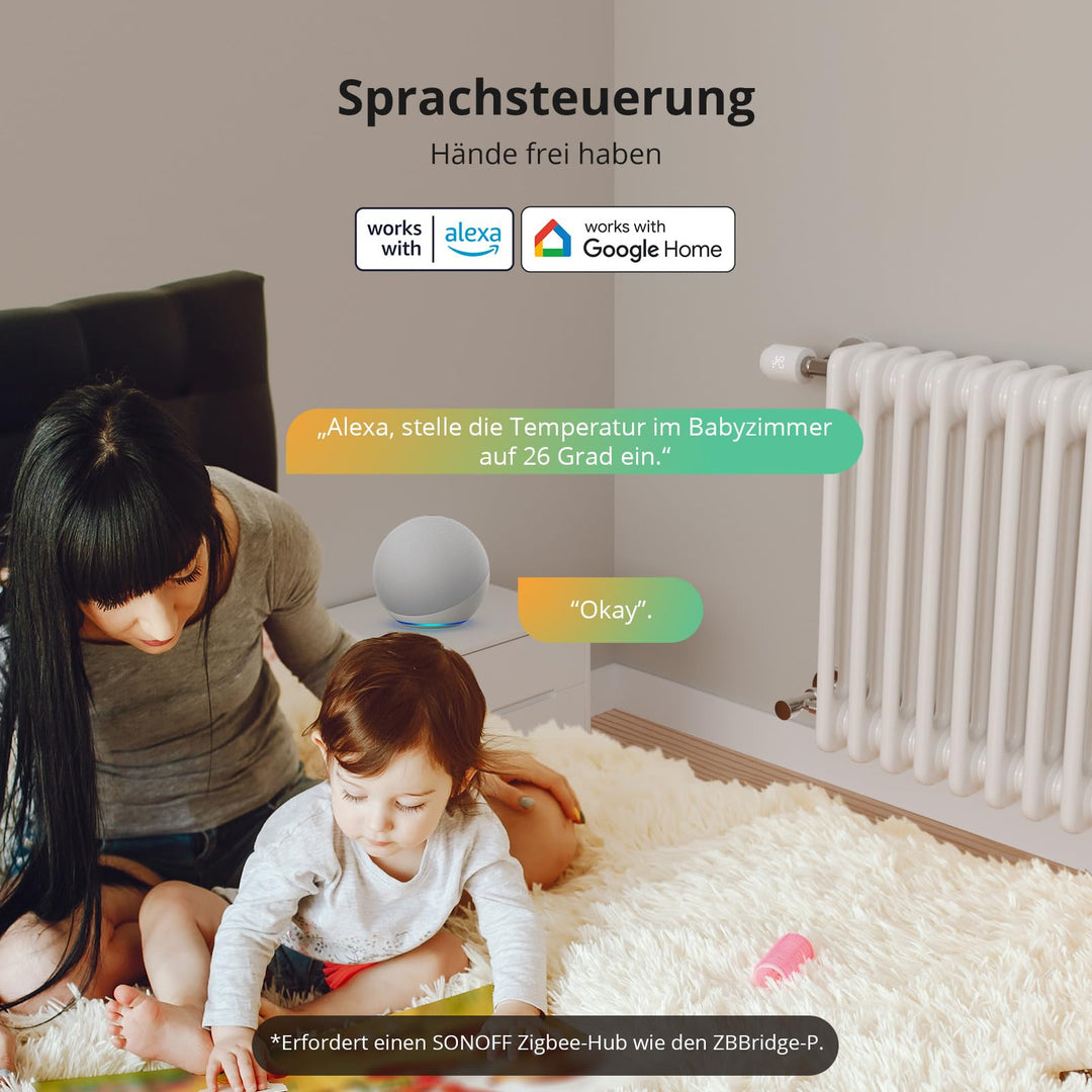 Heizkörperthermostat Zigbee Smart M30x1.5 mit App-Steuerung 4er-Set - Bild 4