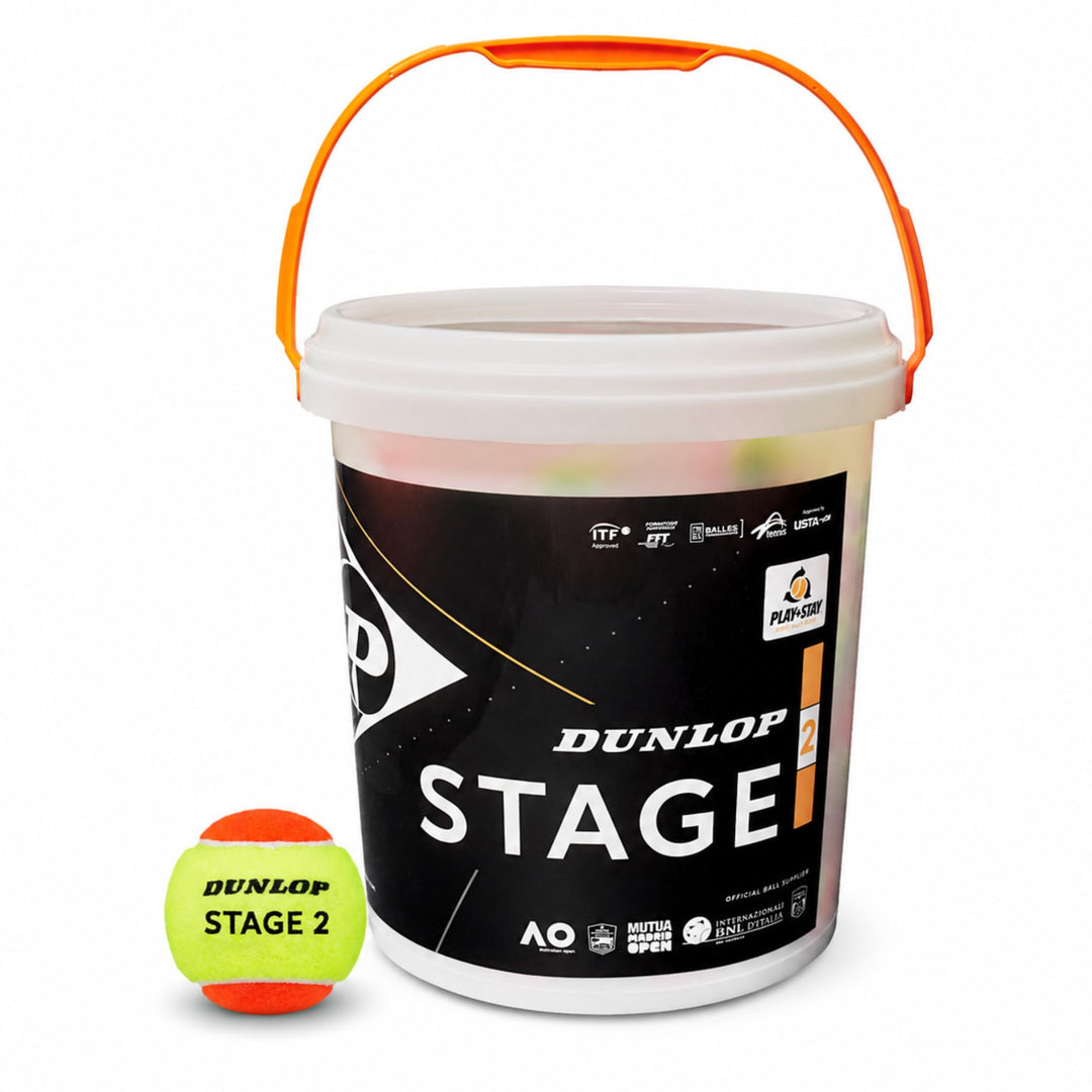 Tennisball Stage 2 Orange für Kinder 8-10 Jahre, 60er Eimer