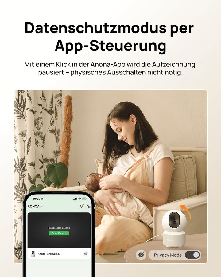 Überwachungskamera Indoor 4K UHD 360° Wi-Fi 6 mit KI-Erkennung 4er-Set - Bild 6