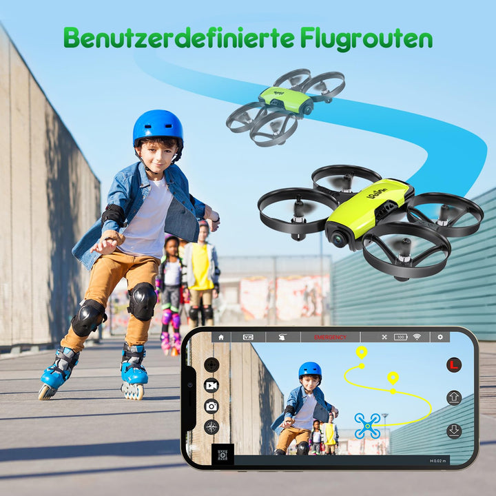 Kinder-Drohne mit Kamera Gelb 21 Min. Flugzeit 3 Akkus - Bild 9