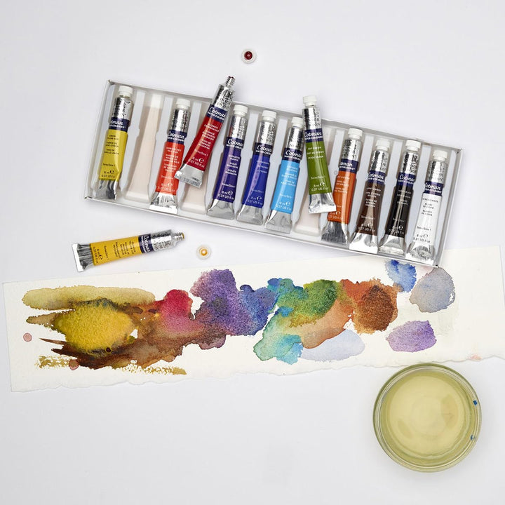 Aquarellfarben Set 12 x 8 ml Tuben, lichtecht, mischbar - Bild 2