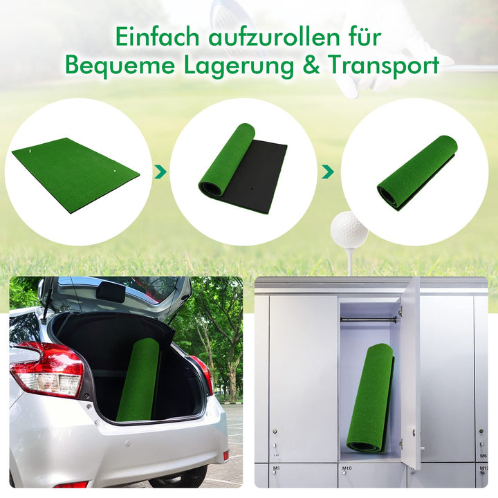 Golf Abschlagmatte 150x100 cm mit 3 Gummi-Tees für Indoor &amp; Outdoor - Bild 7