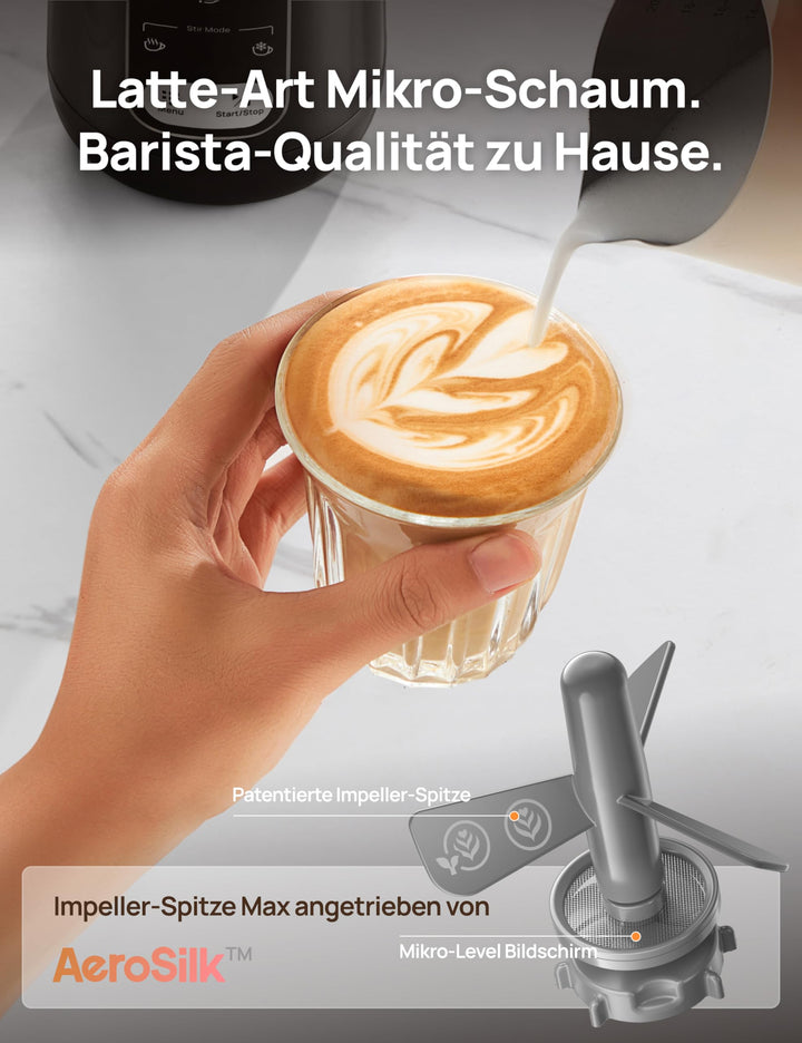 Milchaufschäumer Elektrisch 8-in-1 Edelstahl 270ml Warm &amp; Kalt - Bild 9
