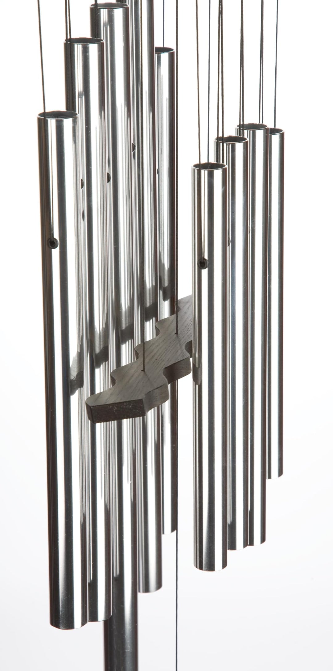 Windspiel Aluminium &amp; Holz Silber Healing Chimes 86x38cm - Bild 6