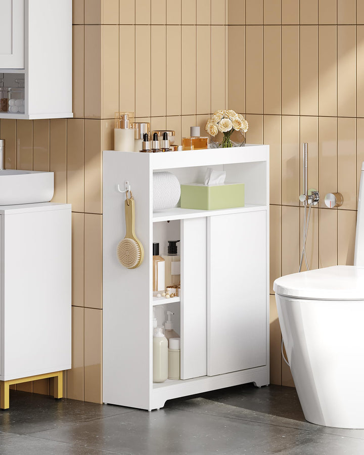 Badezimmerschrank Nischenschrank mit Schiebetür und verstellbaren Ablagen - Bild 2
