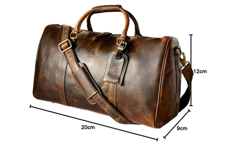 Reisetasche Herren Echtleder Büffelhaut Weekender Handgepäck - Bild 8