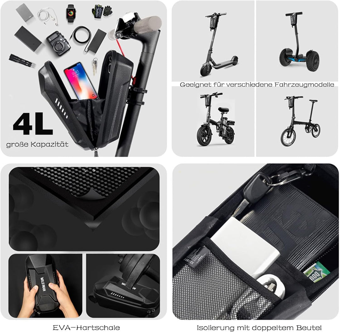 Kettenschloss E-Scooter Stahl 91 cm mit Tasche 4L schwarz - Bild 8