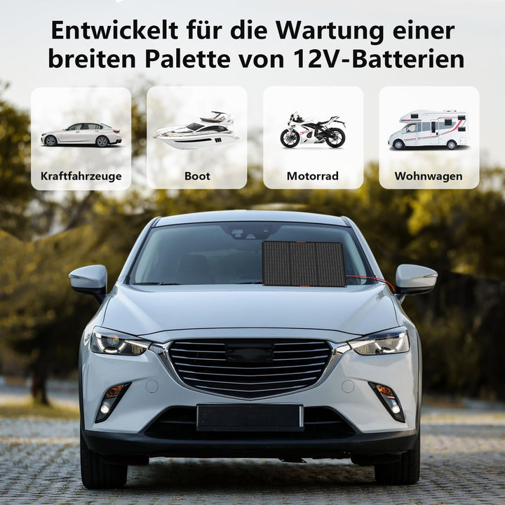 Solarpanel 50W 12V monokristallin mit Laderegler für Autobatterien - Bild 3