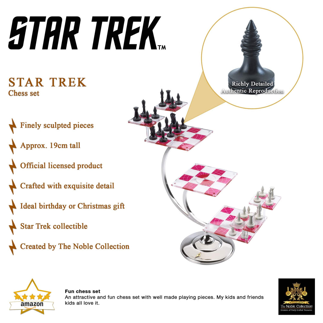Dreidimensionales Schach-Set Star Trek Replik 7 Acrylbretter 32 Figuren - Bild 3