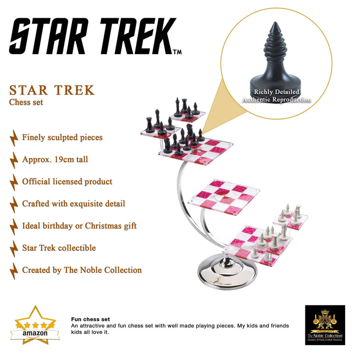 Dreidimensionales Schach-Set Star Trek Replik 7 Acrylbretter 32 Figuren - Bild 3