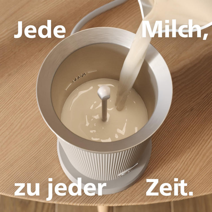 Milchaufschäumer elektrisch heiss &amp; kalt für Pflanzendrinks, Weiss - Bild 8