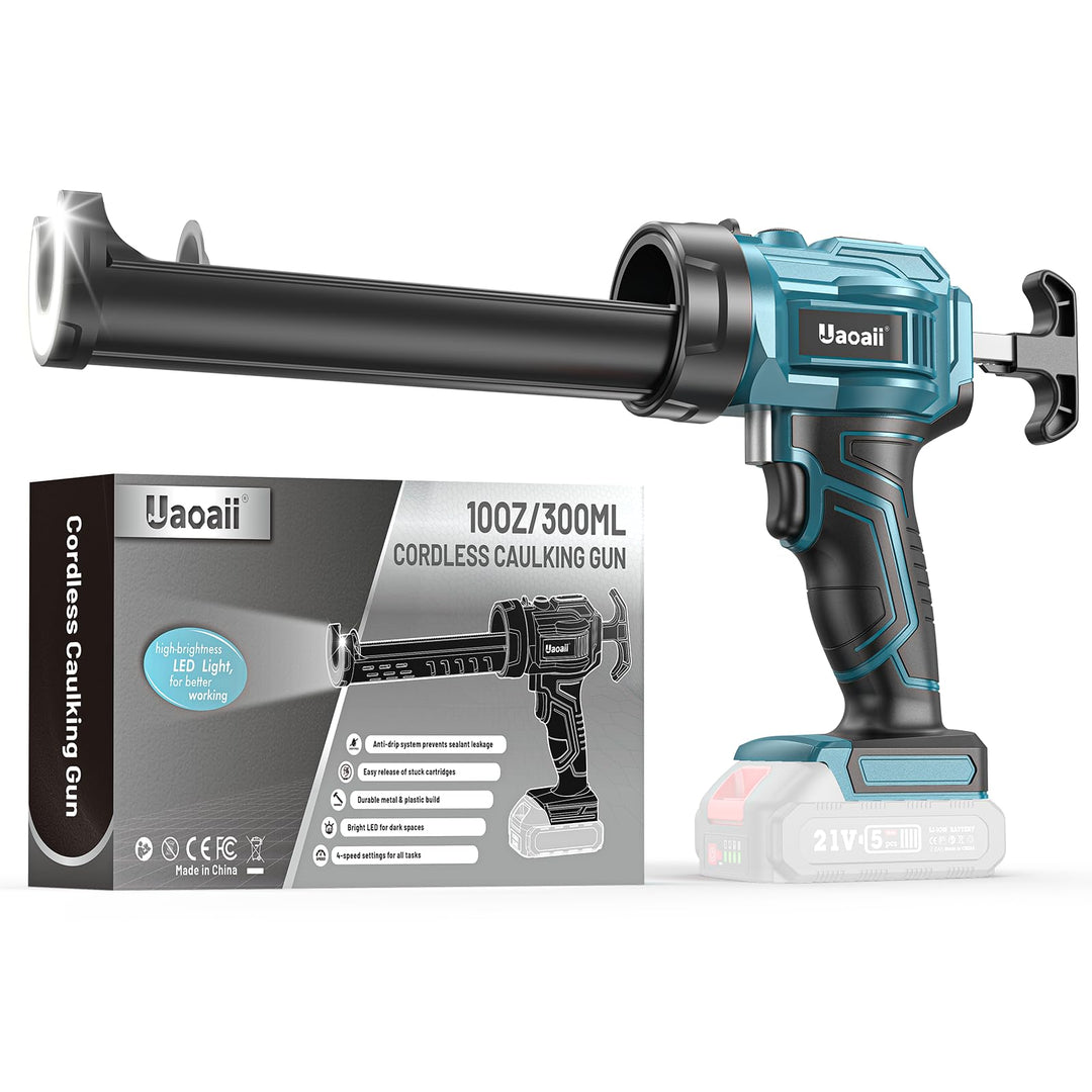 Akku-Kartuschenpistole 18V mit LED und 4 Geschwindigkeiten für 300-ml-Kartuschen
