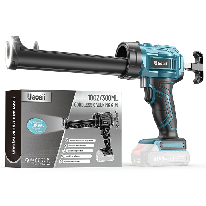 Akku-Kartuschenpistole 18V mit LED und 4 Geschwindigkeiten für 300-ml-Kartuschen