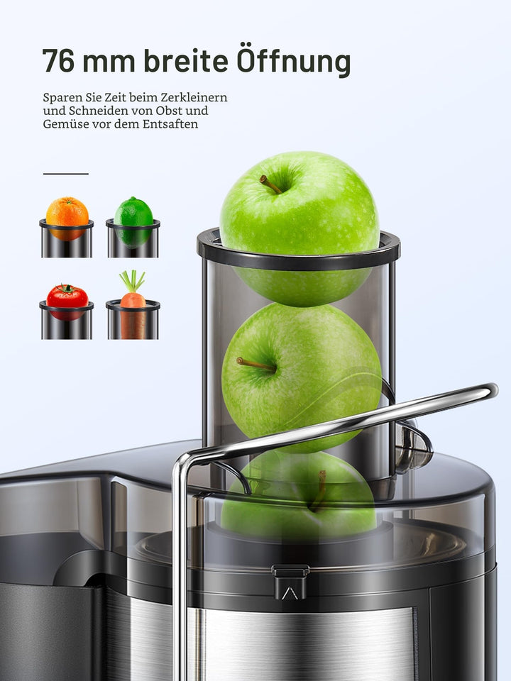 Zentrifugalentsafter 800W mit 72mm Einfüllöffnung für Obst und Gemüse - Bild 2