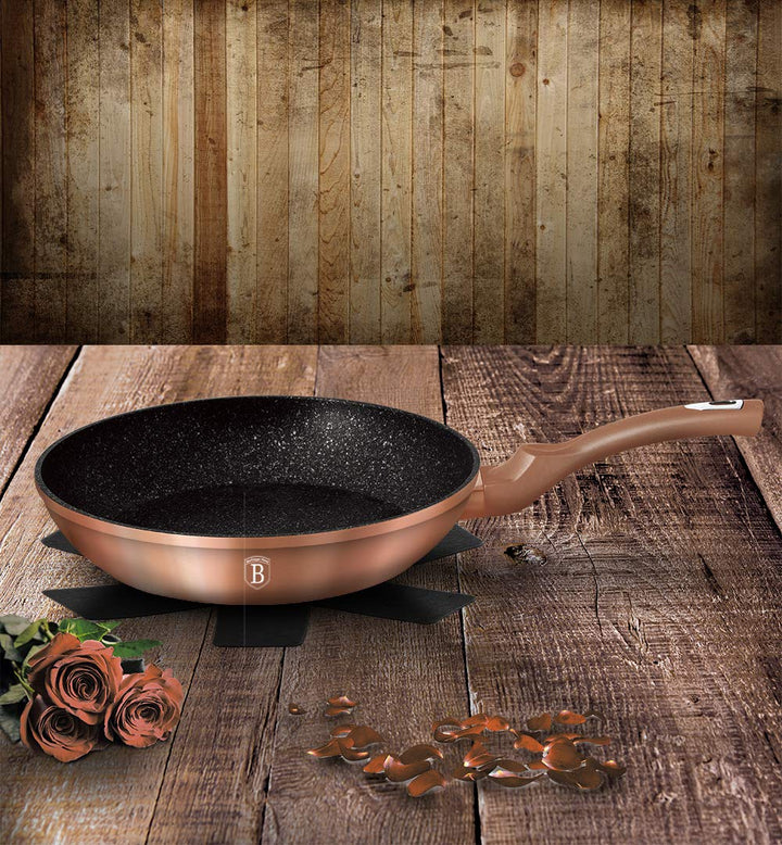 Bratpfannen-Set Aluminium Roségold 22+26cm mit Grillplatte Induktion - Bild 4