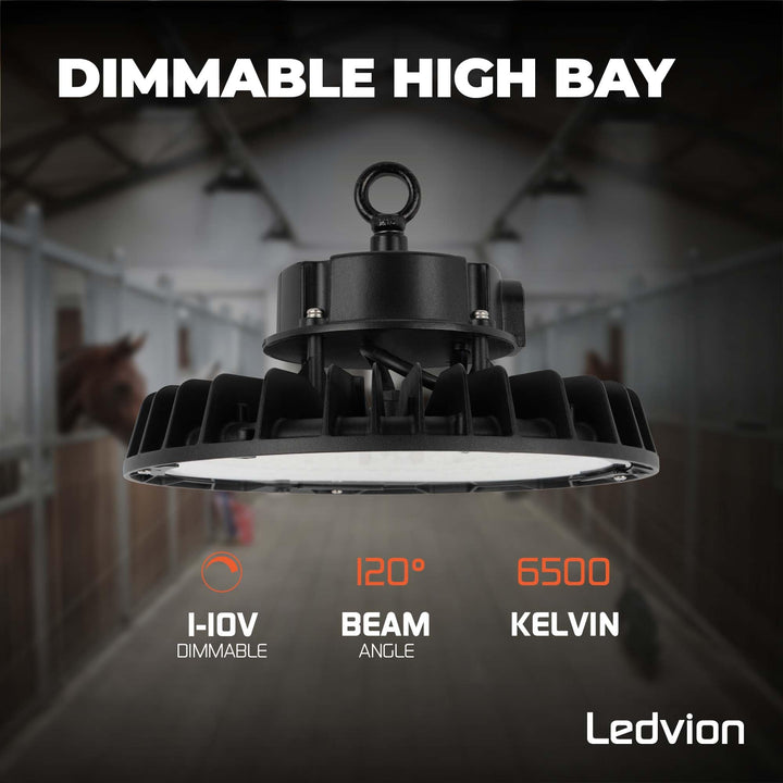 LED Hallenstrahler UFO 200W dimmbar 6500K IP65 für Werkstatt - Bild 4