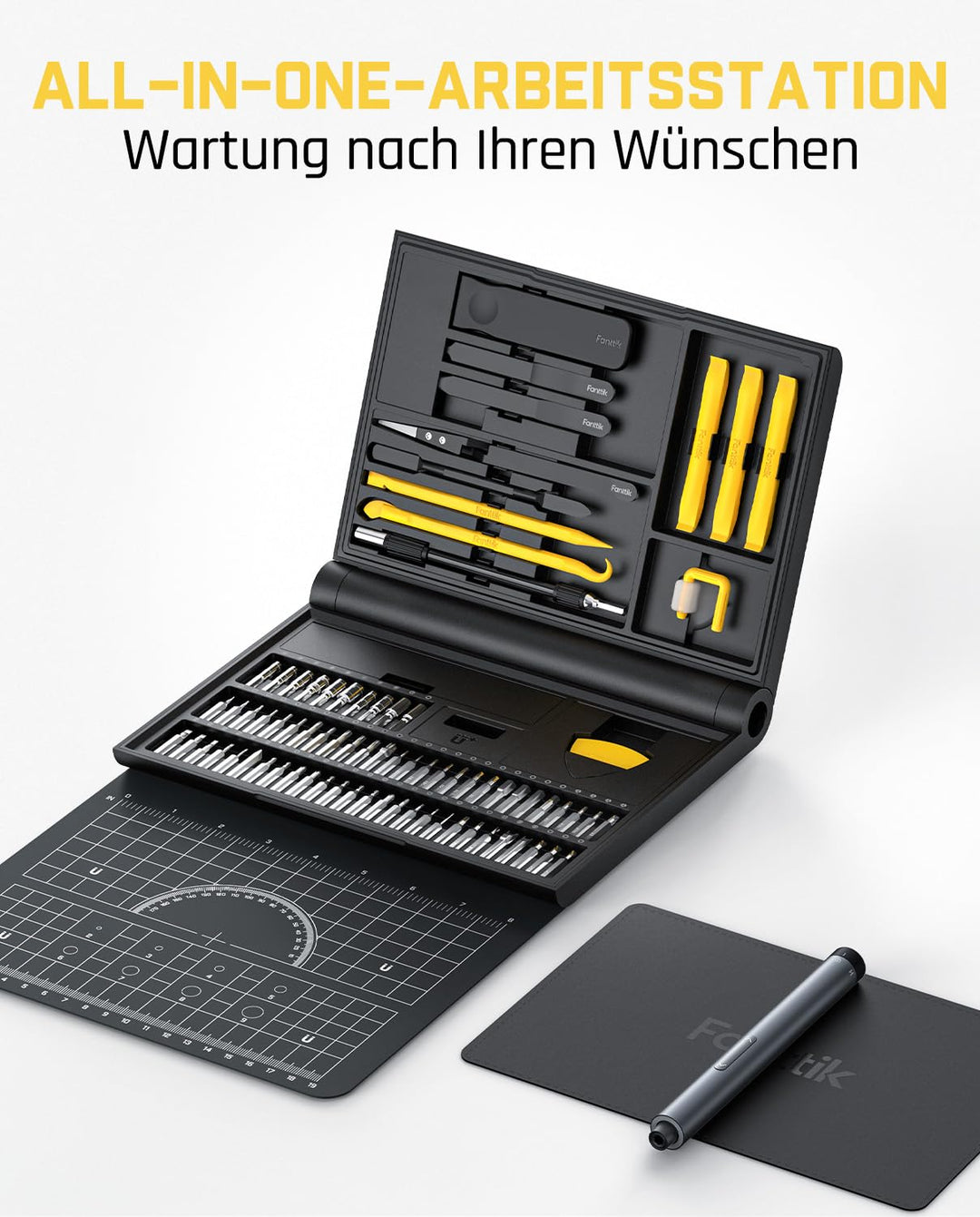 Präzisions-Schraubendreher-Set elektrisch 64 Bits 12 Werkzeuge Elektronik - Bild 2
