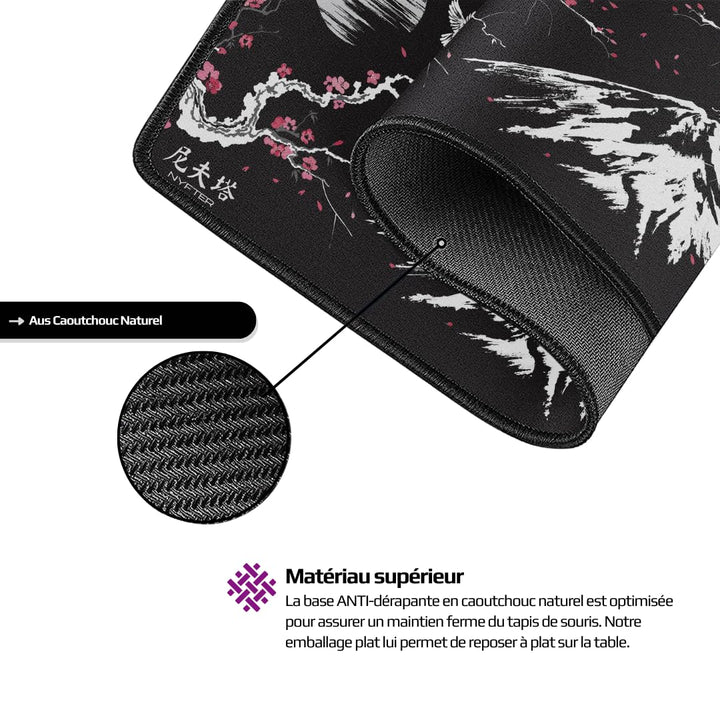 Gaming Mauspad XXL Sakura-Design wasserabweisend 900x500mm - Bild 2