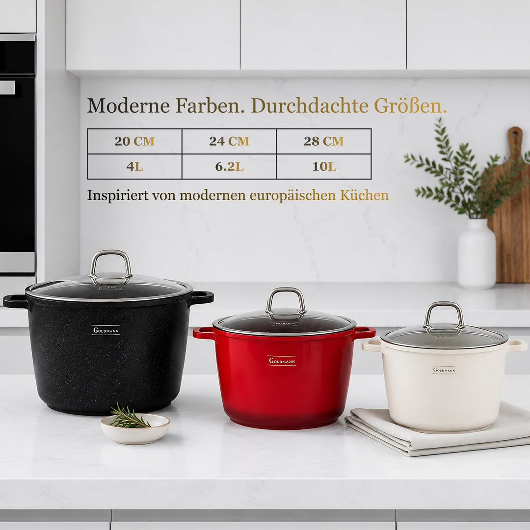 Suppentopf Aluguss 24 cm 6,2 l Keramik-Antihaft Induktion alle Herde - Bild 9