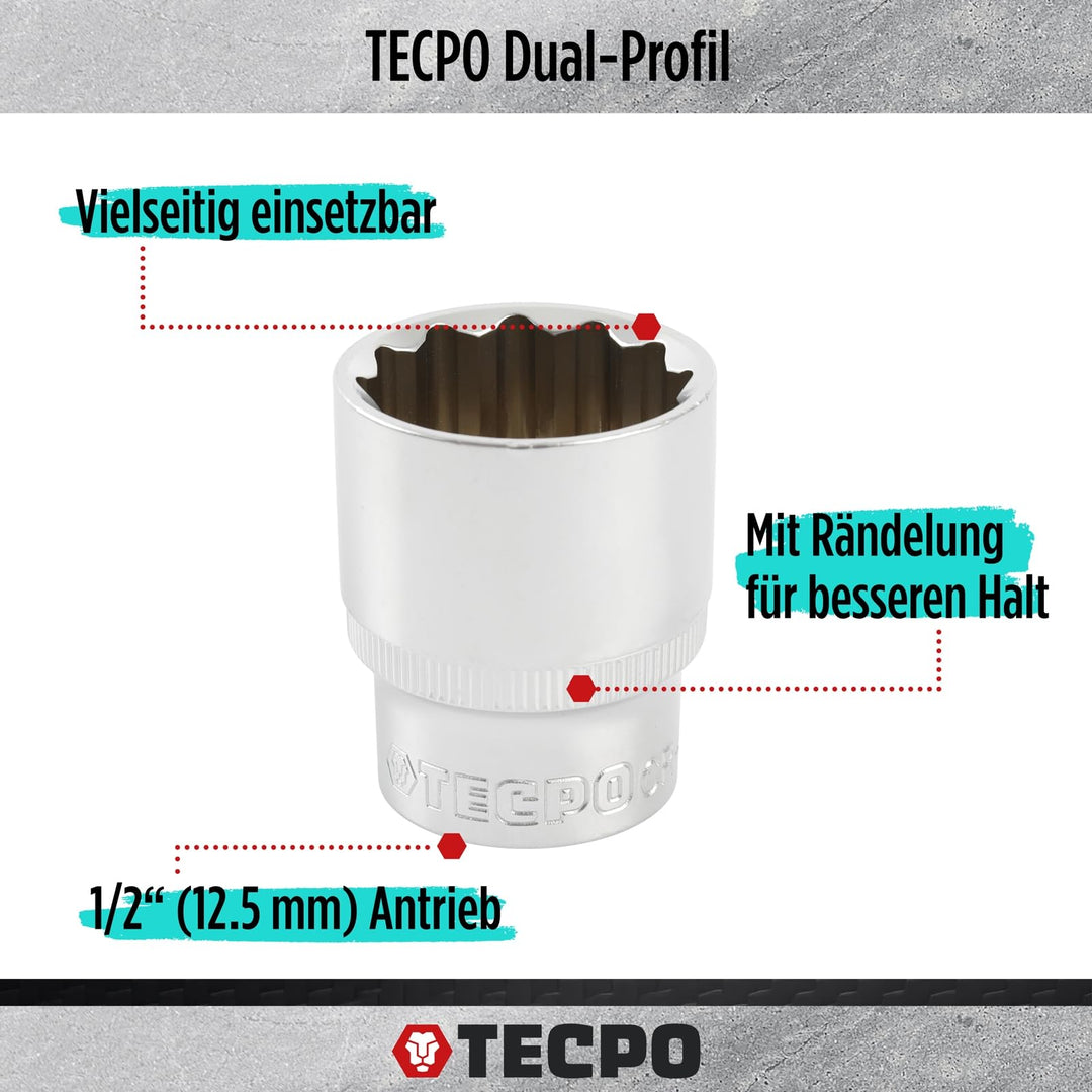 Steckschlüssel-Satz 1/2" 21-teilig SW 8-36 mm 12-Kant Chrom-Vanadium - Bild 6