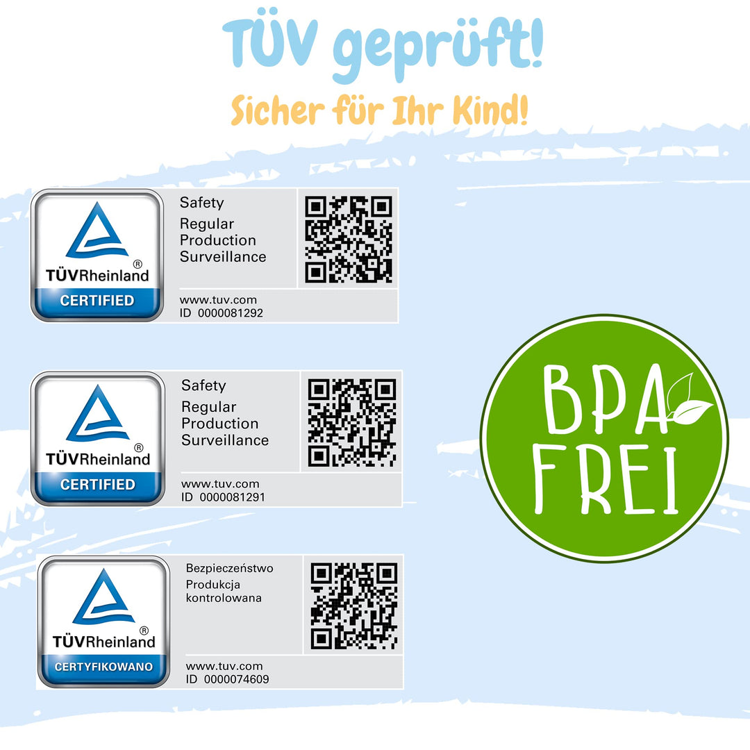 Babybadewanne mit Ständer 4-teiliges Set TÜV-zertifiziert Grau - Bild 2