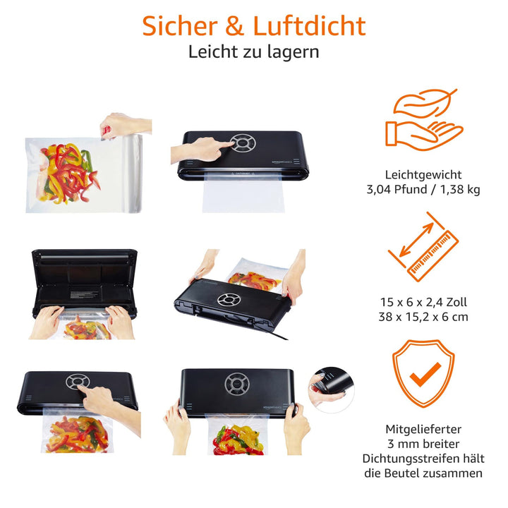 Vakuumierer 30 cm Nahtbreite mit 10 Beuteln für Sous-Vide - Bild 7