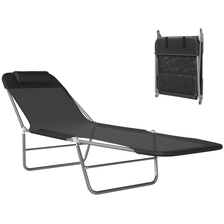 Sonnenliege klappbar Stahl-Rahmen 5-fach verstellbar bis 120 kg