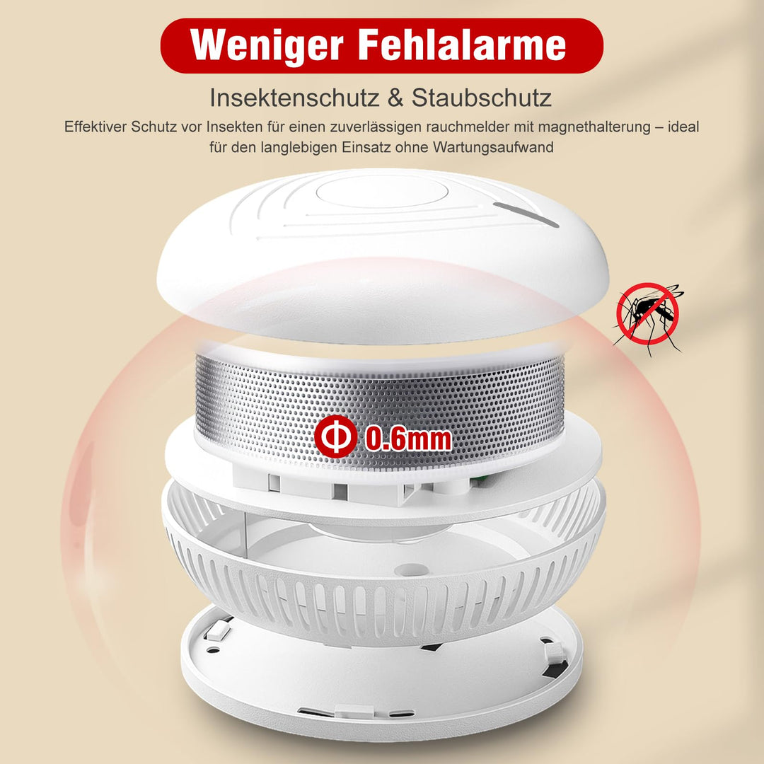 Rauchmelder 10-Jahres-Batterie 4er-Set 85 dB ohne Bohren - Bild 7