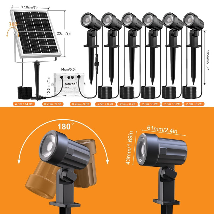 Solar Gartenleuchte RGB+Weiss 600lm IP66 mit Fernbedienung - Bild 6