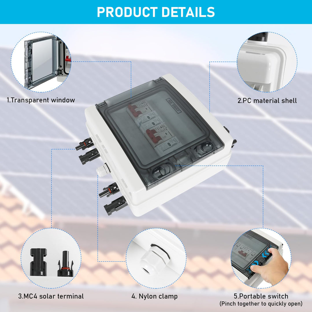 Überspannungsschutz Photovoltaik 2-in-2-out DC1000V 40A IP65 - Bild 6