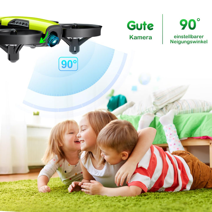 Kinder-Drohne mit Kamera Gelb 21 Min. Flugzeit 3 Akkus - Bild 3