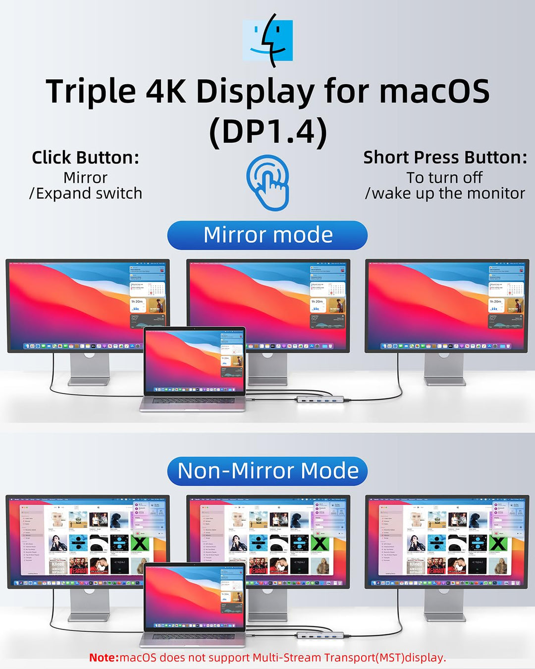 Dockingstation 13-in-1 Triple Monitor USB-C mit 8K DisplayPort - Bild 4
