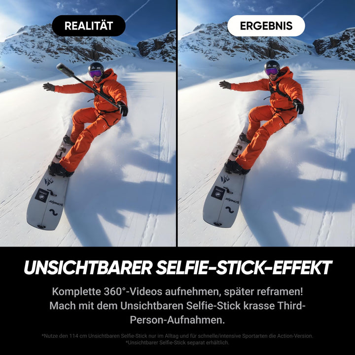 360-Grad-Actionkamera 8K 30fps mit KI-Chip und Selfie-Stick Bundle - Bild 5