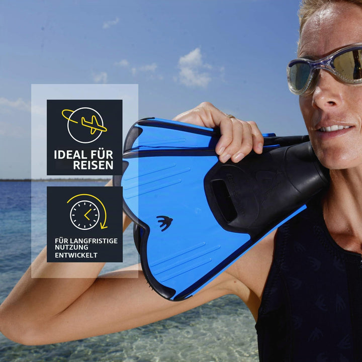 Kurzflossen Erwachsene TPE Blau Grösse 45/46 für Schwimmtraining - Bild 6