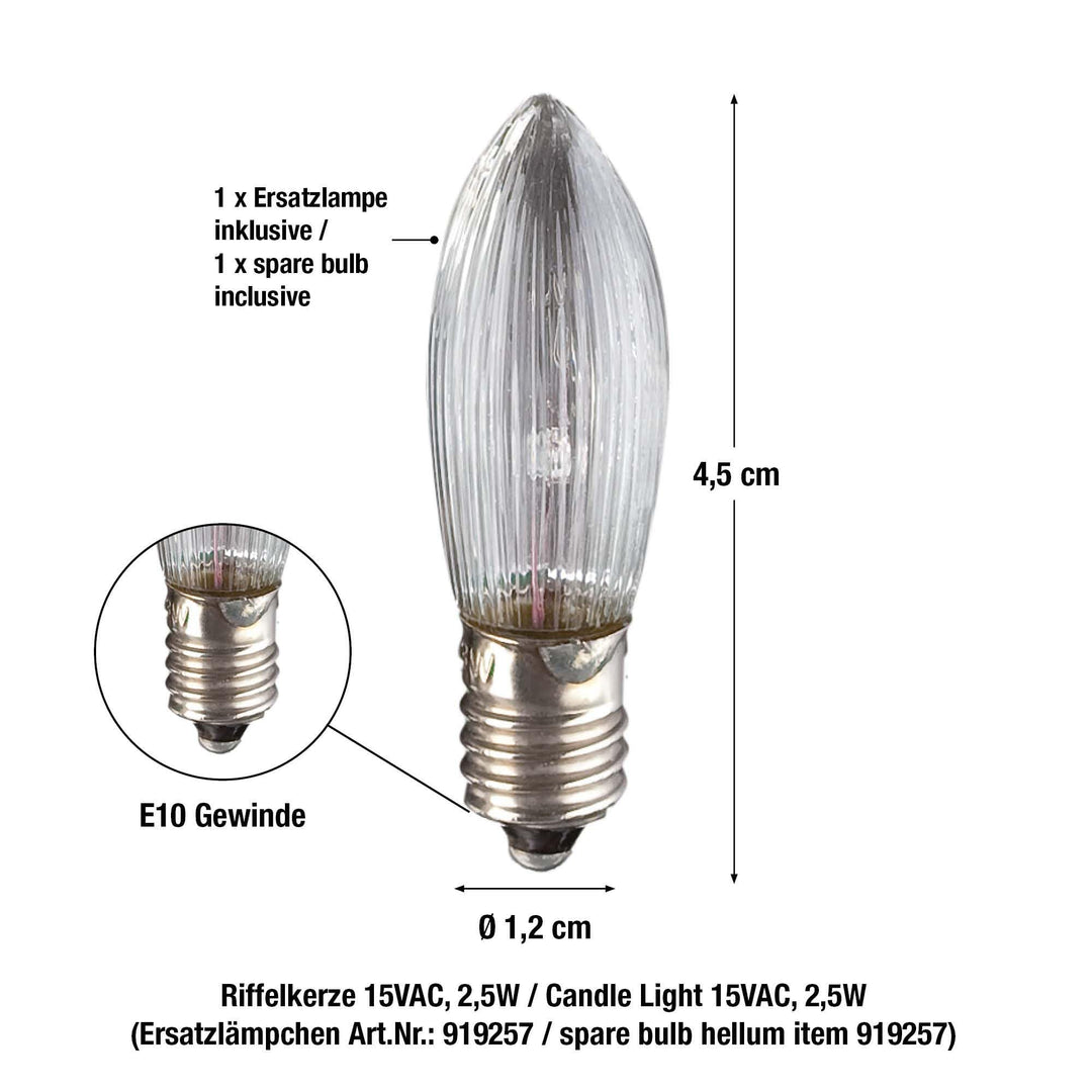 Lichterkette Weihnachtsbaum aussen 16 Kerzen warmweiss mit Stecker - Bild 4