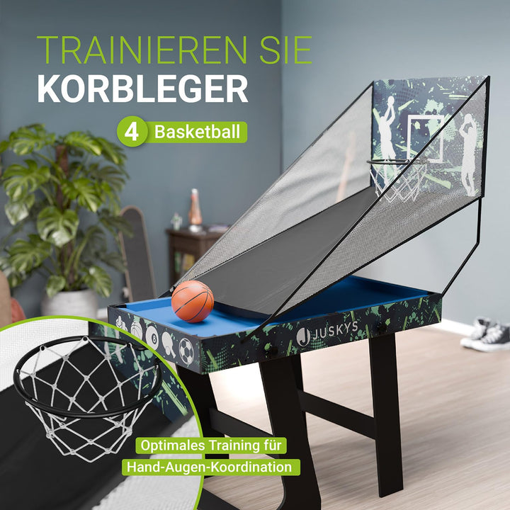 Spieltisch 5-in-1 klappbar Tischtennis Billard Kicker Hockey Basketball - Bild 6
