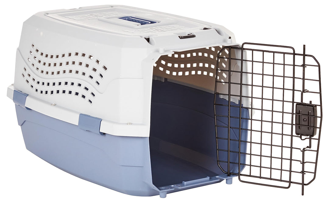 Hundebox zweitürig mit Belüftung 58x38x33 cm Blau - Bild 5