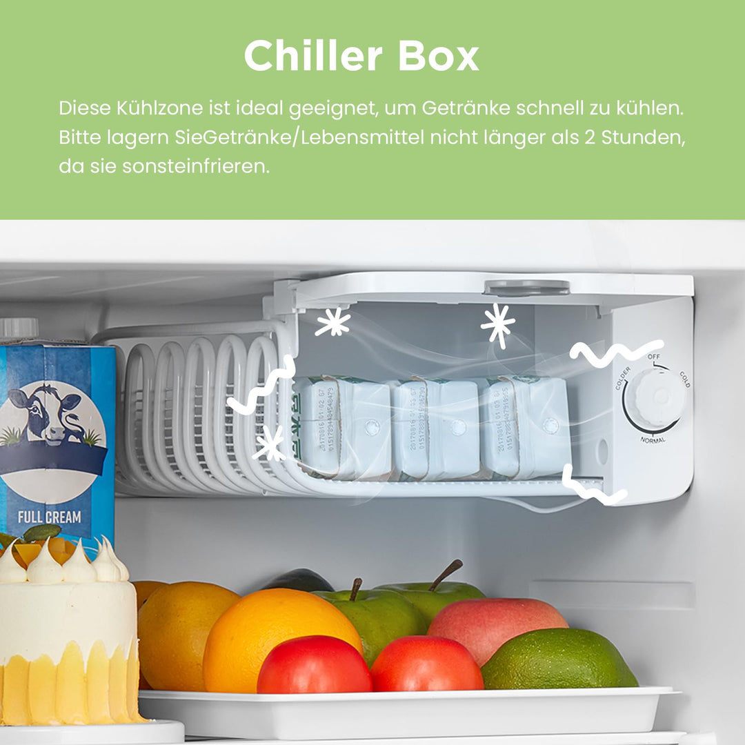 Mini-Kühlschrank Retro 47 Liter schwarz für Büro und Schlafzimmer - Bild 6