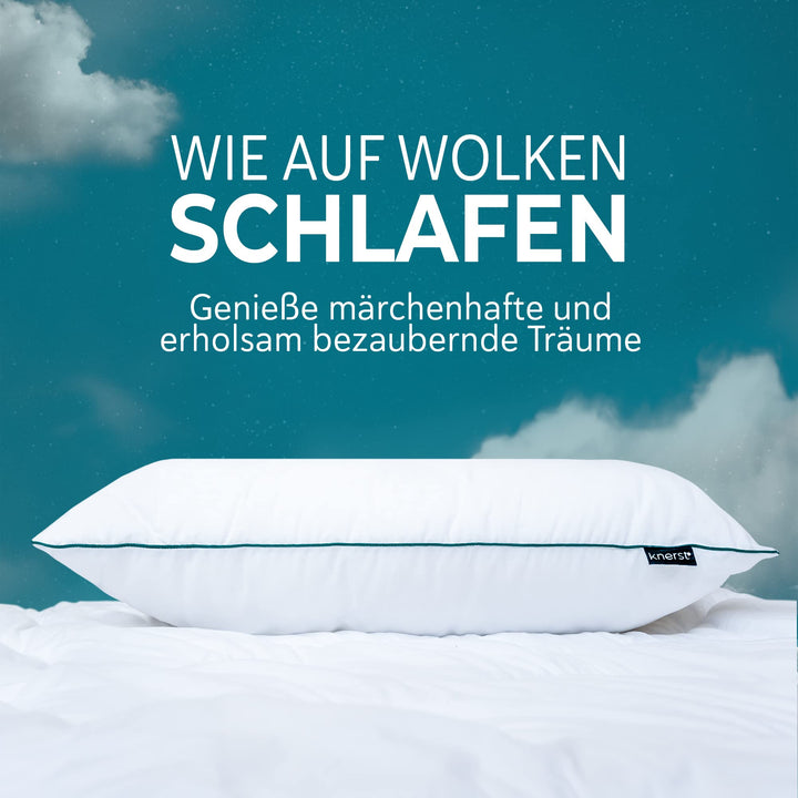 Kopfkissen 80x80 cm Baumwolle mit Hohlfaserfüllung anpassbar - Bild 5
