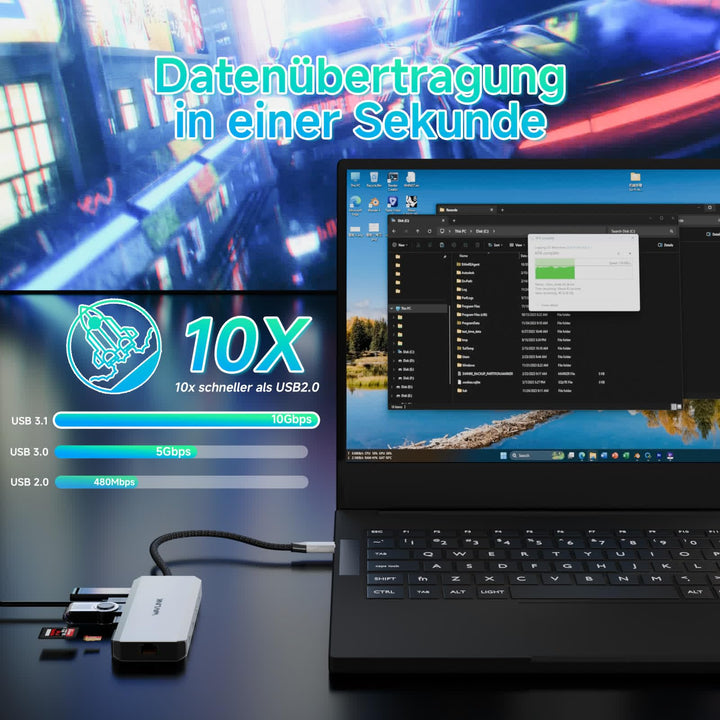 Dockingstation 12-in-1 DisplayPort USB-C 10 Gbit/s 4K144Hz - Bild 3