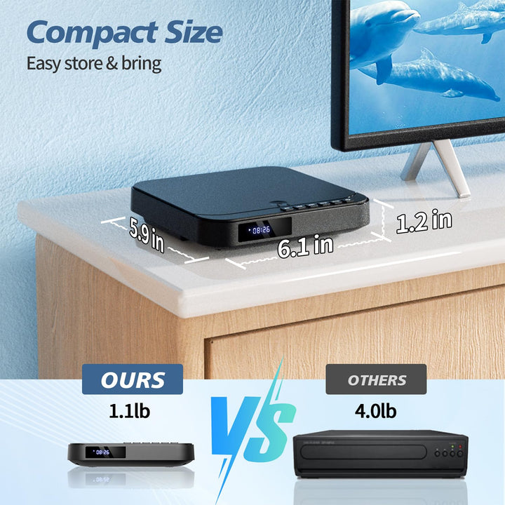 DVD Player HDMI 1080P Regionalcodefrei Mini kompakt für TV - Bild 7