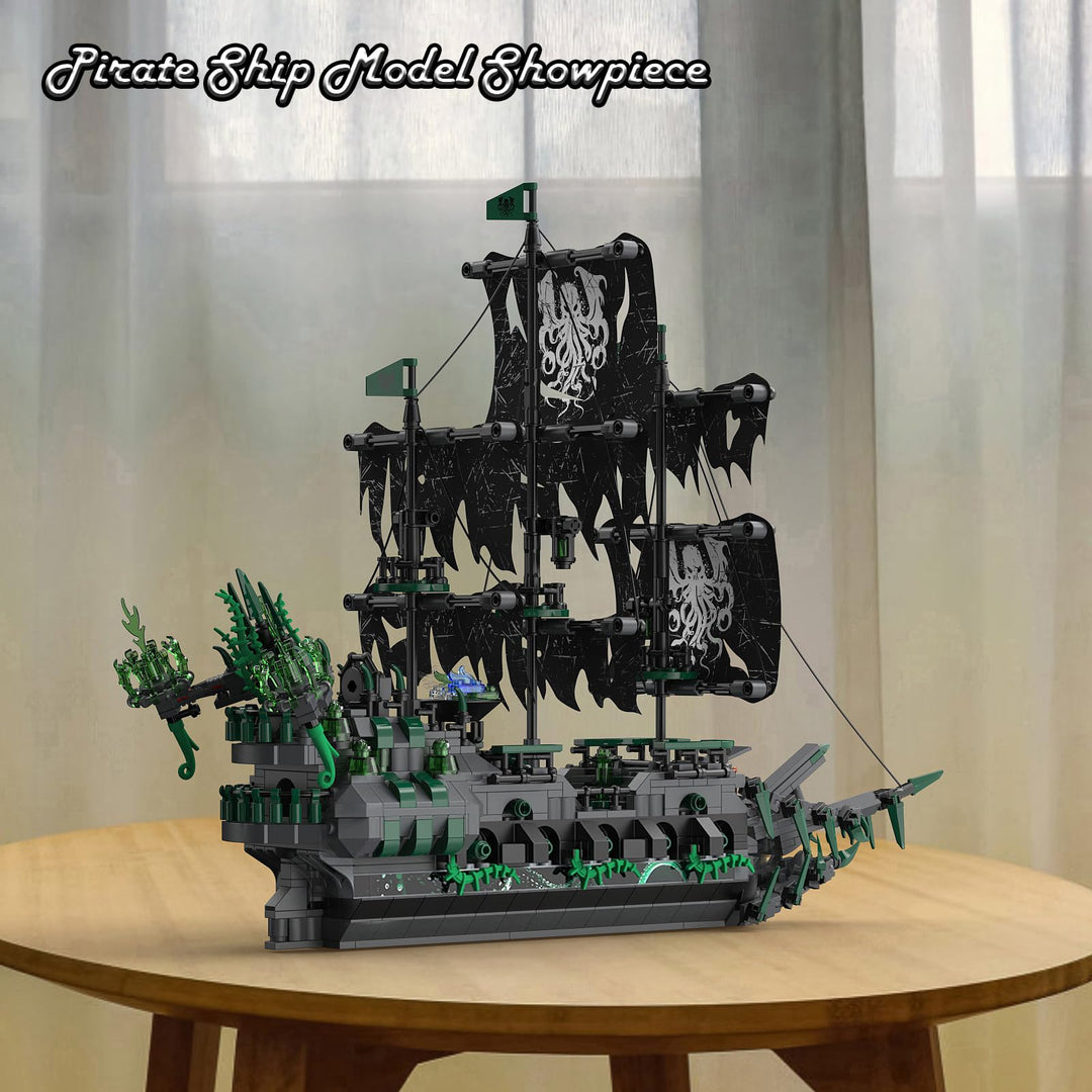 Piratenschiff Klemmbausteine Flying Dutchman mit 9 LED Beleuchtung - Bild 6