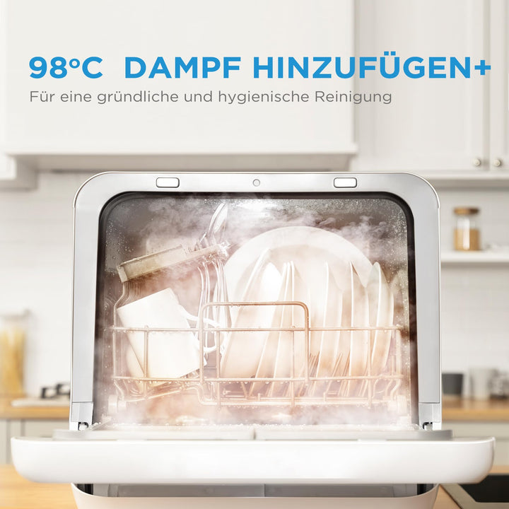 Mini Tischgeschirrspüler mit Wassertank 5L und Dampfreinigung - Bild 4