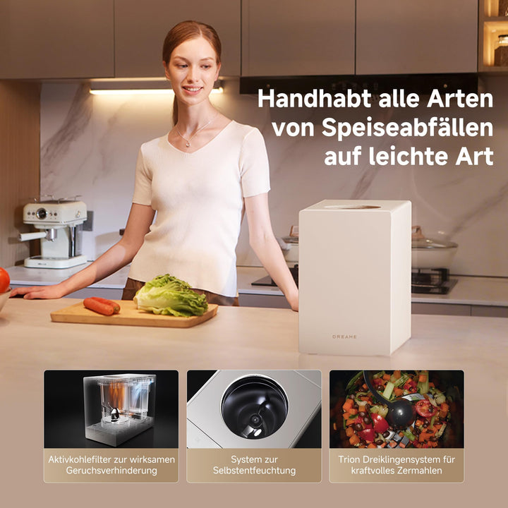 Küchenabfallzerkleinerer mit Dreifach-Klingensystem und Aktivkohlefilter - Bild 11